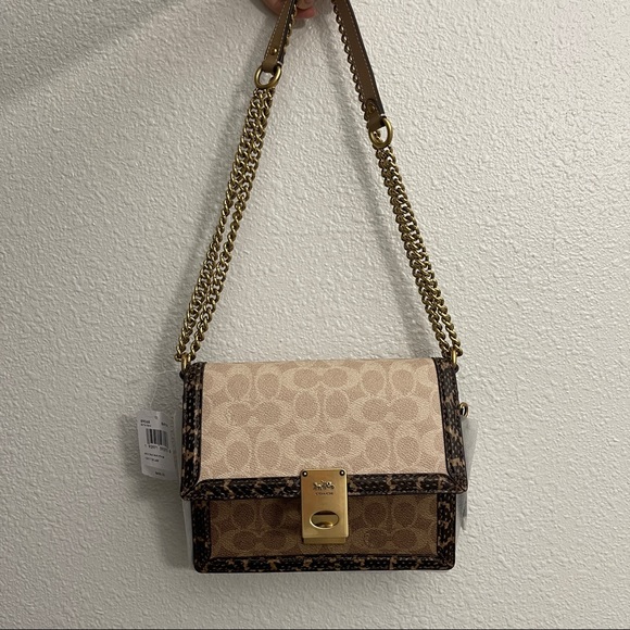 Coach
Hutton Coated Canvas Signature Block & Snake Shoulder Bag - Picture 2 of 11
